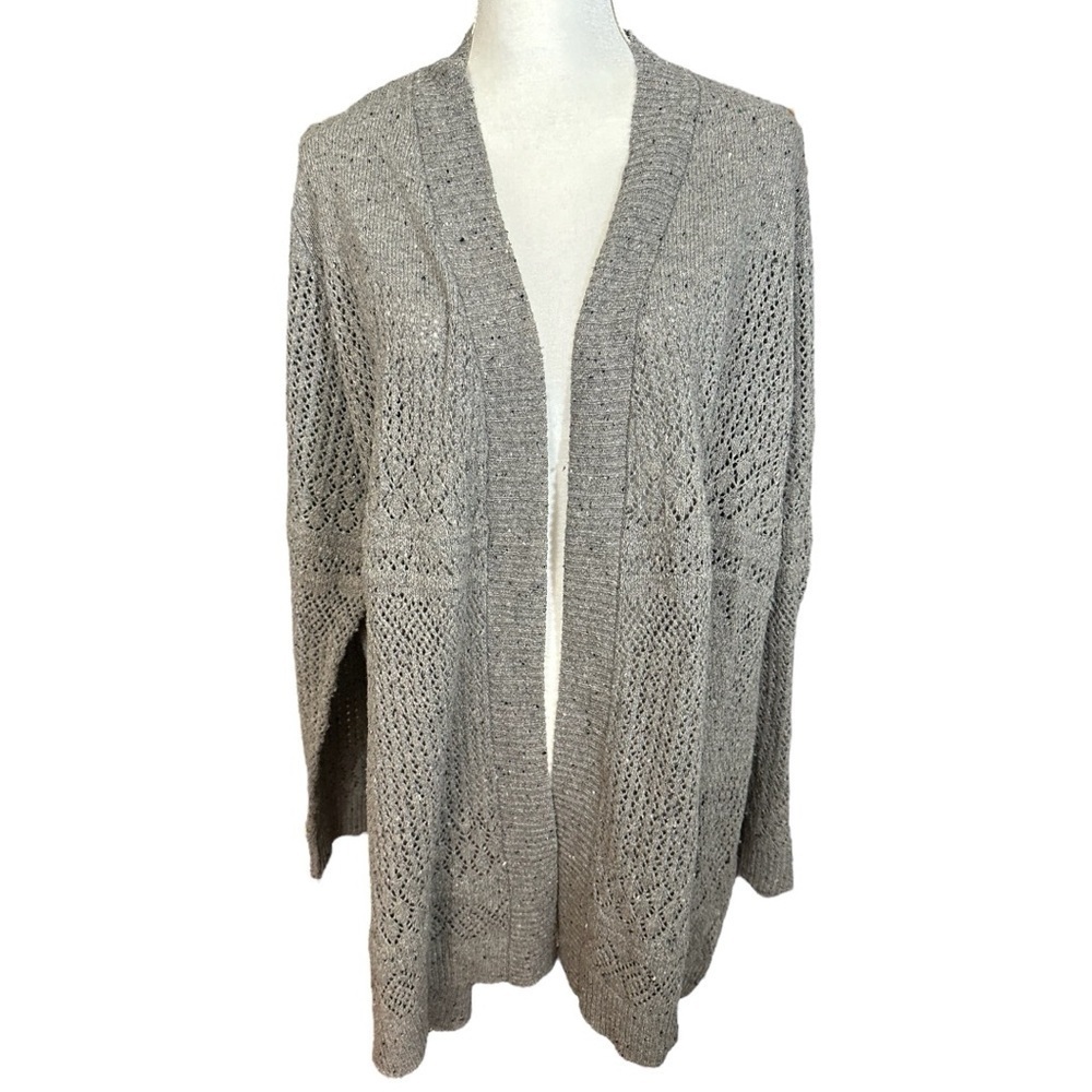 🌸Belle- Gray Knit Long Sweater- Size 3X